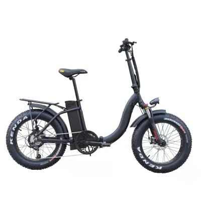 China Aluminum alloy snow tire folding electric bike 20 inch fat tire mountain bike lithium battery electric bike for sale