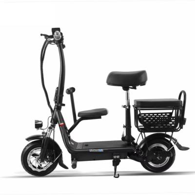 China 48v 8ah 12ah 16ah 18ah Moped 350w Battery Big Wheel Parent Child Unisex Electric Scooter With Child Seat for sale