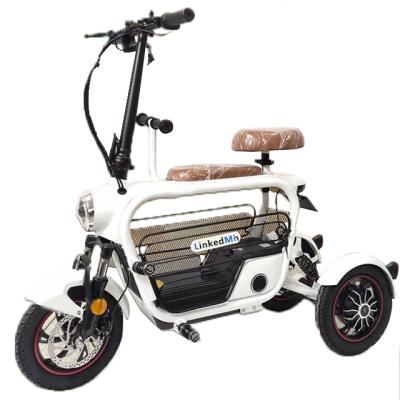 China Long Range Steel Electric Alarm System Electric Bike 3 Wheel Scooter With Seats For Adults for sale