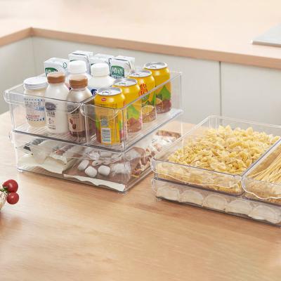 China High Quality Drawer Rack Fridge Freshness Preservation Convenient PET Storage Food Organizer For Kitchen Fridge for sale