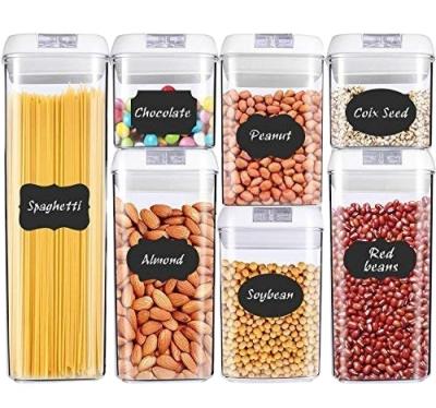 China Amazon Food Storage Container Small PP Freshness Preservation Easy Open Airtight Clear Plastic Fridge Organizer 7 Sets for sale