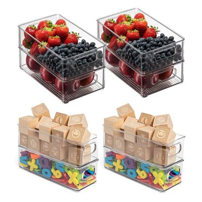 China Freshness Preservation Set Of Smaller Size Transparent Plastic 8 Drawer Stackable Storage And Food Organization Box For Fridge for sale