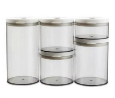 China Sustainable Brand New Kamus Style Round Shape Plastic Food Storage Container Set With Airtight for sale