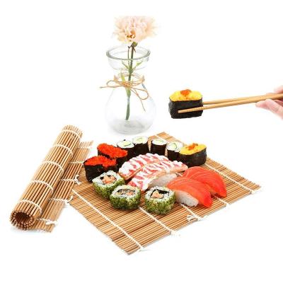 China 10 Viable Pieces of No-Stick Professional, Manual Plastic Bamboo Sushi Making Kits Giftset for Kids and Beginner Sushi Lover for sale