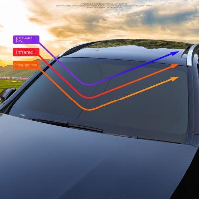 China Geometric Car Windshield Sunshade In Polyester Suit For For 2016-2023 Tesla Model Y Model 3 Windshield Sunshade Folding Front Window for sale