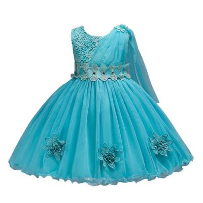 China Anti-wrinkle Girl's Wedding Dress Runway Dress Flowered Princess Skirt Children's Skirt for sale