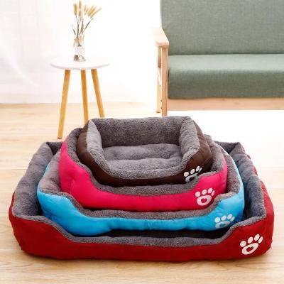 China Travel Pet Large Dog Nest Square Candy Color Pet Kennel Warm Bed Room For Small Medium Large Dogs Cat Puppy Plus Size Dog Baskets for sale