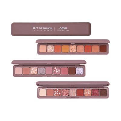 China Waterproof Keyboard Fingertip Eye Makeup 9 Colors Glitter Eyeshadow Ucanbe Palette for sale