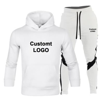 China LOGO Brand Men's Hooded Anti-pilling Tracksuits Sweatsuit Male Set Hoodie Fleece Custom Thick Warm Jogger Panty Set for sale