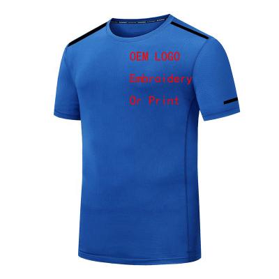 China Custom 95% Spandex Cotton 5% Anti-Pilling Quick Dry Short Sleeve Fitness T-Shirt For Men for sale