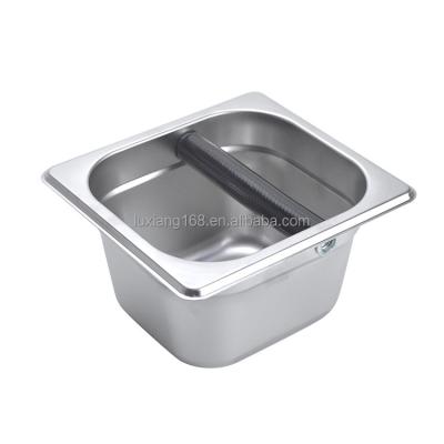 China Sustainable Coffee Accessories Stainless Steel Coffee Blow Box Bucket Espresso Melts Container Residue For Residue Bucket Grind Waste Bin for sale