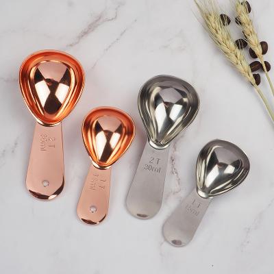 China Best Viable Selling Products 2021 Baking Tools Stainless Steel Coffee Dosers With Scale Sugar Milk Powder Spoon for sale