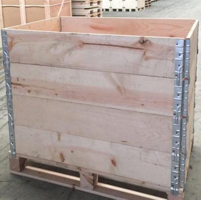 China Omringende hoarding houten pallet kratten kraag pallet sterk scharnier houten doos Te koop