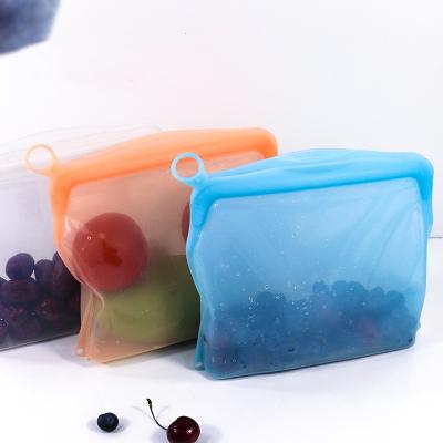 China Viable High Quality Custom Reusable Silicone Plastic Packaging Food Zip Freezer Fresh Vegetable Storage Bags for sale