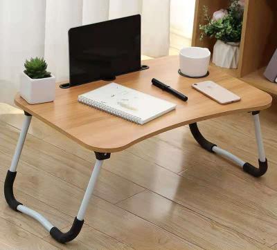 China Various Foldable Promotional Furniture Foldable Table With Water Slot Computer Table Over Bed Study Portable Table for sale