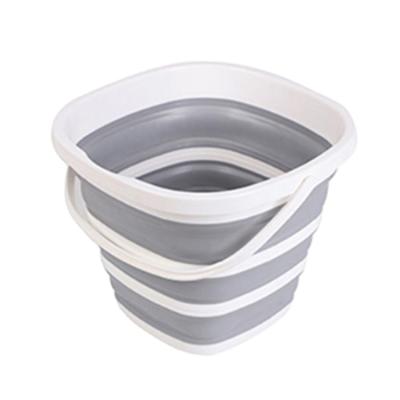 China Good Quality Sustainable Folded Storage Plastic Bucket Square Folding Bucket for sale