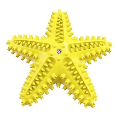 China Sustainable Pet tooth cleaning Rubber Playing Interactive starfish dogtoy for sale