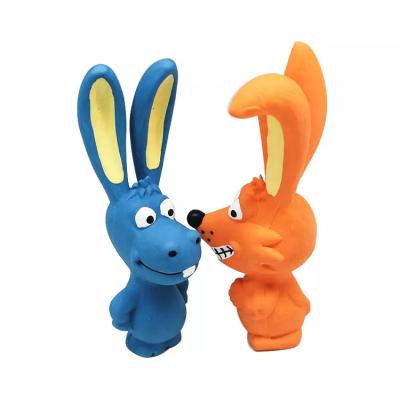 China Sustainable Funny Rabbit Animal Pet Squeak Toys Puppy Teeth Toys Dog Latex Toy for sale