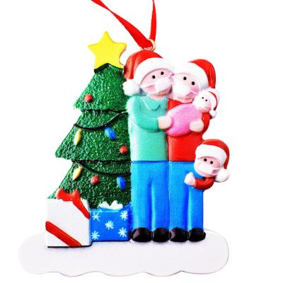 China High Definition Printing on Resin 2021 2022 New Design Amazon Christmas Tree Decorations Personalized Survived Family Christmas Decoration Ornaments for sale