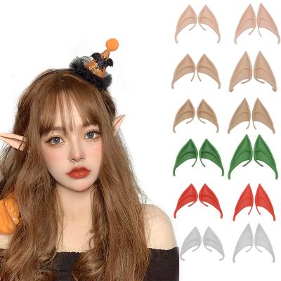 China Made of High Simulation Soft Harmless Latex Christmas Elf Ears Fake Ears Props Fairy Angel Dress Up Cosplay Hook Halloween Decor for sale