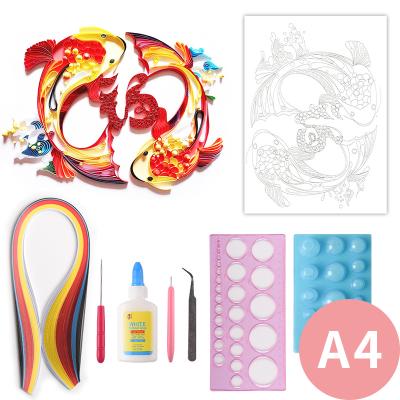 China Europe Design DIY A4 Scrapbook Flowers Paper Origami Papers Art Supplies Decor Rolling Paper Quilling Tool Kit for sale