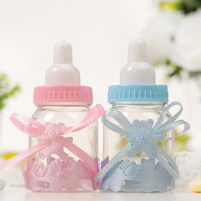 China Plastic Baby Shower Candy Box Baby Shower Candy Bottle Wedding Decoration Box for sale