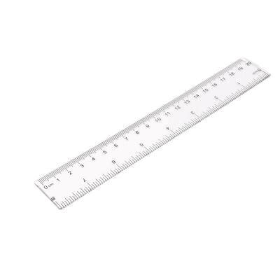 China 20cm Desk Ruler Plastic Transparent Simple Straight Ruler Measuring Tool For Student School Office Drawing Supplies for sale