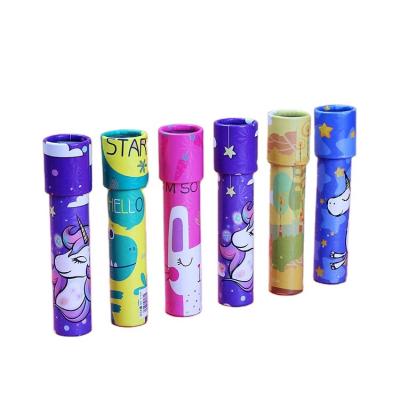 China 2021 Custom Magic Prism Visual Funny Children Rotate Cartoon Kaleidoscope Kids Toy Paper Kaleidoscope for sale