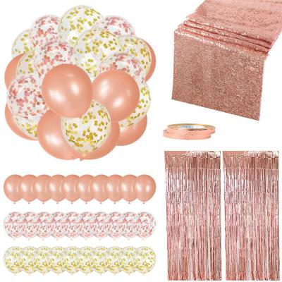 China Baby Shower Tinsel Curtain Balloons Rose Gold Latex Birthday Party Christmas Decoration Confetti Festival Decoration Wholesale Supplies New for sale