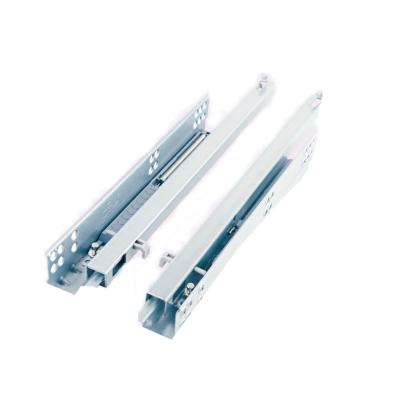 China Single Installation Telescopic Channel Soft Undermount Drawer Slide Narrow Rail For Sale for sale