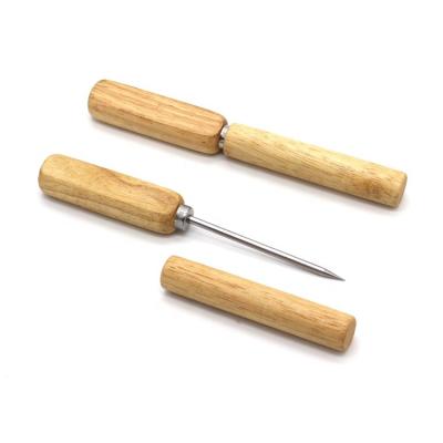 China Viable Hot Sale Wholesale Stainless Steel Handle Wooden Ice Pick for sale