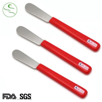 China Sustainable hot sale high quality plastic pp handle stainless steel butter knife for sale