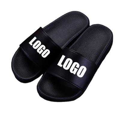 China Light Non Slip PVC Black Sandals For Men Fashion Custom Logo Mens Sandals Summer Sandals New Casual for sale