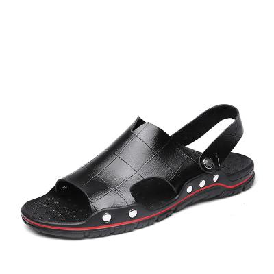 China Top Layer Lightweight Leather Men Sandals Fashion Summer Casual Shoes Beach Shoes Summer Plus Size Sandals For Men for sale