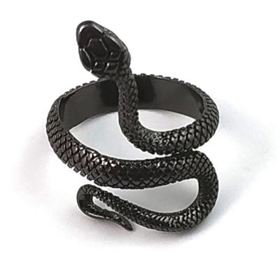 China CLASSIC Vintage Unisex Ring Silver Paint Snake Ring Fashion Simple Snake Ring Trendy Jewelry Accessories for sale