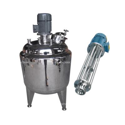 China Hot Selling Liquid For Wholesales 500L Tank Stainless Steel High Shear Emulsifying Mixing Blending Tank for sale