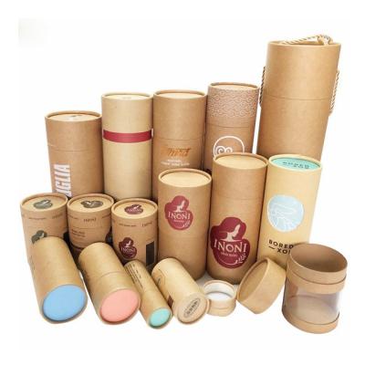 China PAPDEG Craft Paperboard Cylindrical Packaging Handmade Eco Friendly Round Paper Box Empty Biodegradable Cardboard Boxes Packaging Tubes for sale