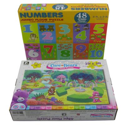 China Cartoon Toy 48 Pcs Number &Alphabet Floor Puzzle For Children for sale