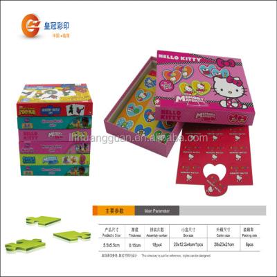 China Cartoon Toy 54/72 Pcs Memory Match Card Game for sale