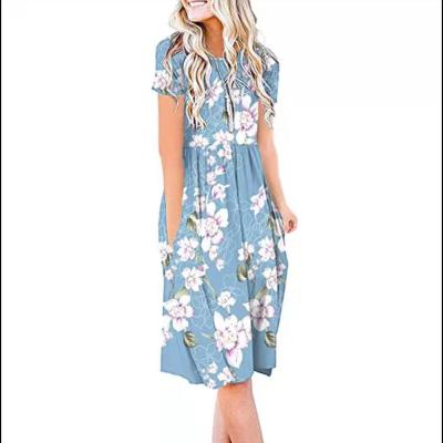 China 2022 Anti-wrinkle vestido de mujer Boho women's casual rochii ball print off shoulder maxi slit long a line elegant caslua floerns dress for sale