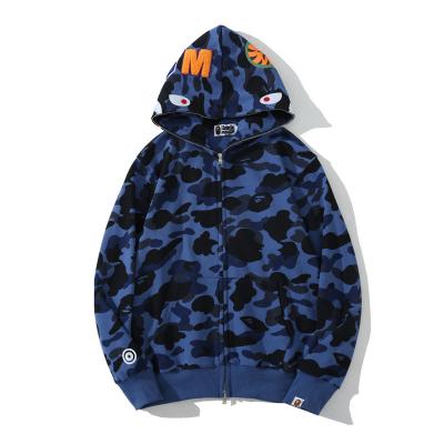 China 2022 Custom Sudaderas De Hombre Camouflage Print New Cartoon Zipper Organic Oversized Fashion Street Hot Sale Men's Hoodie QUICK DRY for sale