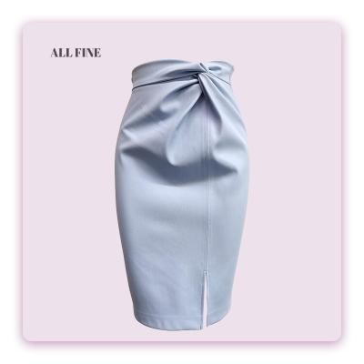 China Breathable ALL 2022 Spring New Spring PU Leather Stretch Skirt Women Ladies FINE Clothing Fur Skirts for sale