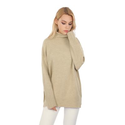 China Winter QUICK DRY Apparel Knitted Long Sleeve Tops Pullover Turtle Neck Women's Sweater for sale