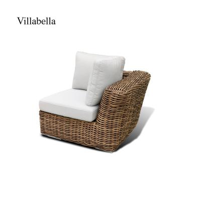 China Modern Outdoor Garden Furniture UV Resistant Rattan Sofa Chair All Weather Patio Handmade Wicker Sofa for sale