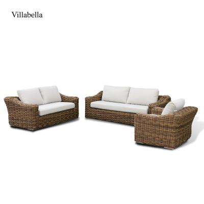 China Weather Resistant Design Garden Funiture Luxury Patio Set Weather Resistant Handwoven Wicker RattanHotel Outdoor Sofa Set for sale