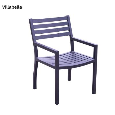 China Modern Luxury Outdoor Furniture Patio Leisure Set Garden Furniture Easy Carrying Aluminum Dining Chairs for sale