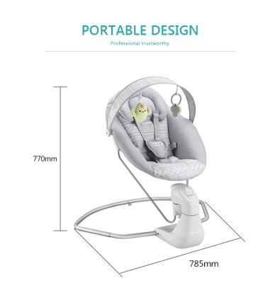 China Eco-Friendly Materials Baby Bouncer Automatic Swing with Music 2 in 1 Baby Swing Bouncer Cradle Newborn Baby Swing Electric Rocking Chair for sale