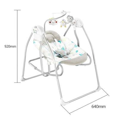 China 2022 Hot Sale Eco-friendly Portable Electric Safety Amazon Materials Newborn Baby Cradle Swing Rocker Chair With Stand for sale