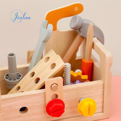 China TOY Montessori Toys Education Children MODEL Wooden Toy Tool Set Toddler Tool Kit for sale