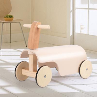 China Walker Pretend Play Preschool Balance Car Toy To Drive Twisting Bent Flat Four-Wheel Ride Now Kids Eco-Friendly Wooden Ride On Car Kids for sale